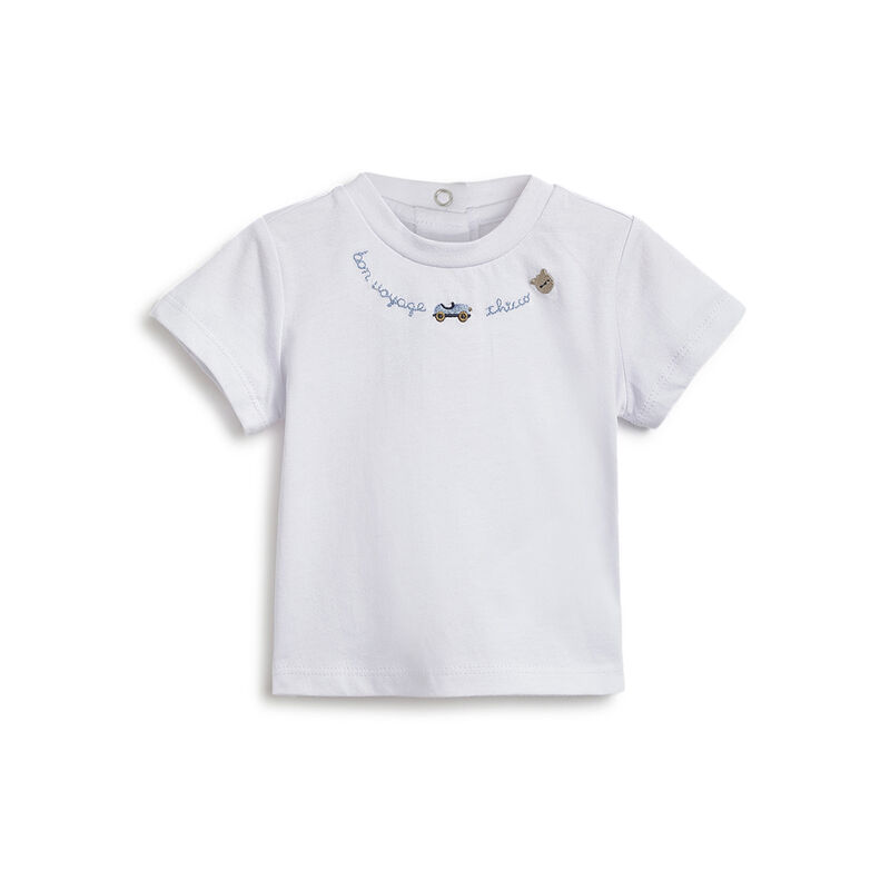 Boys Medium Grey T-shirt with Short Overalls image number 2